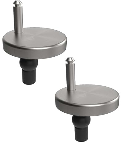 MoonFerry Toilet Seat Fixings, Quick Release Toilet Seat Hinges Fixings with Spare Expanding Rubber Screws Nuts Bolts for Standard Toilet Blind Holes, 2pcs