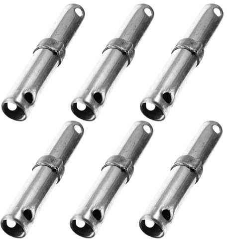 SHOWERORO 6Pcs Scaffold Coupler Pins Heavy Duty Galvanized Steel Scaffolding Rod Locking Pins 36Mm Diameter 8Mm Eye Distance Scaffold Pole Joints for Construction Accessories