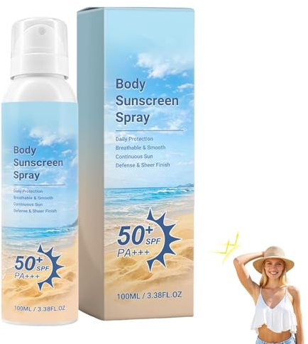 Mineralisk solskyddsspray SPF 50+ PA++, för ansikte och kropp, vattentät, icke-fet, ingen vit film, 100 ml (1)