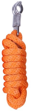 QHP Führstrick Pferd | 2 Meter | Strick mit Panikhaken | Flamingo-Pink (Orange)