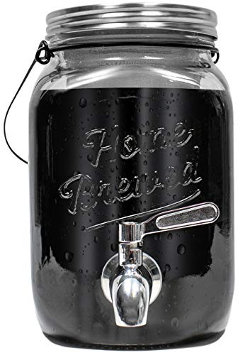 Willow & Everett Cold Brew Coffee Maker - Tee- und Kaffeebereiter mit Siebeinsatz für Eiskaffee, Eistee und mehr – 2 Liter Glaskaraffe mit Zapfhahn