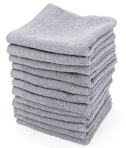 Lot de 12 Serviettes invité 30x30 cm Alpha Gris Argent
