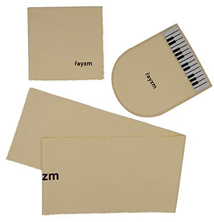 Rayzm Klaviertastatur-Reinigungspflegeset, beige Anti-Staub-Klaviertastaturabdeckung, feuchtigkeitsbeständiges doppelseitiges Tastenabdeckungstuch für 88-Tasten-Tastaturklavier, 3er-Pack