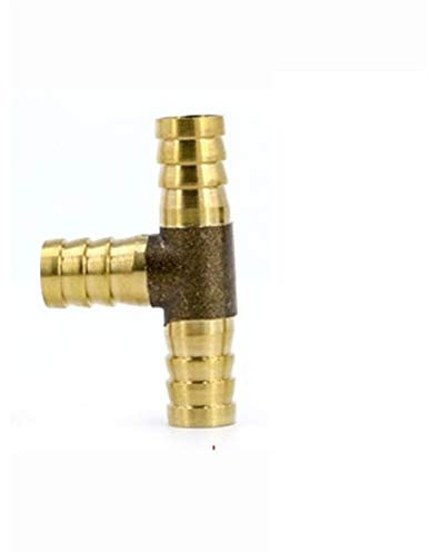 JINchao-Messing Schlauchtülle 2 3 4 Way Schlauchkupplung 6/8/10 / 12mm Copper Barbed Joint Kopplungsadapter, Messing Barb Rohrverschraubung, , Armaturen reparieren ( Color : T Type , Size : 4mm Barb )