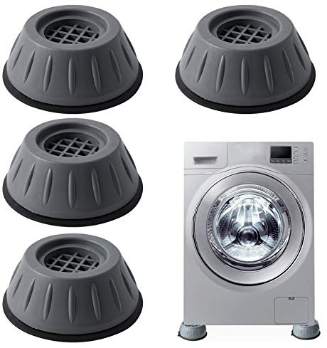 4 Stück Waschmaschine Füße Pad Fußpolster, Anti Vibration Waschmaschine Füße,Verstellbares Gummi-Fußpolster, Anti Rutsch Gummi Fußpolster Schwingungsdämpfer Vibrationsdämpfer [Energieklasse A]