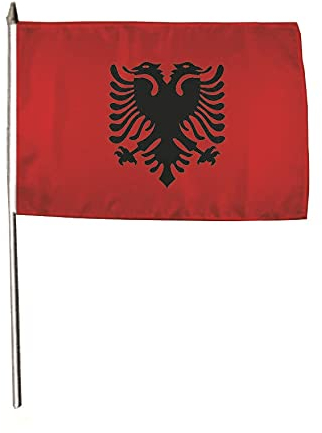 U24 Bandiera dell'Albania, 30 x 45 cm, confezione da 3