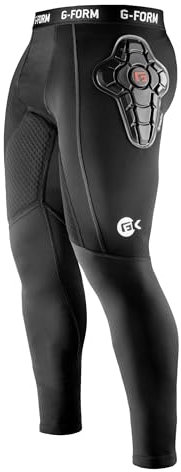 G-Form Pantalones de Impacto para Porteros - Mallas Acolchadas con Capa Base Compresiva - Equipo de Protección para Fútbol y Deportes de Alto Impacto - Transpirable y Lavable a Máquina - Grande