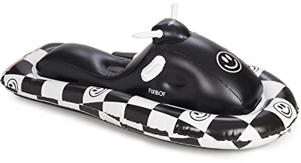 FUNBOY Winter Fun Inflatable Snowmobile, Happy Face, Happy Face Single