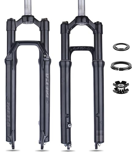 LHHL Mountain Bike Sospensioni Pneumatiche Forcelle QR 9x100mm Forcella Anteriore MTB 80mm Viaggio HL QR 9mm Freno A Disco 1-1/8 Senza Filettatura Tubo Dritto (Color : Black, Size : 27.5inch)