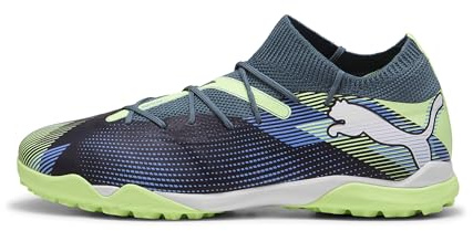 Puma Unisex Adults Future 7 Match TT Soccer Shoe, Gray Skies-Puma White-Fizzy Apple, 44.5 EU