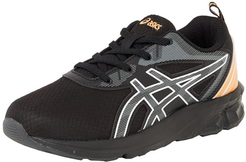 ASICS Gel-Quantum 90 IV PS Sneaker, Lys Noir/Orange, 32.5 EU Étroit