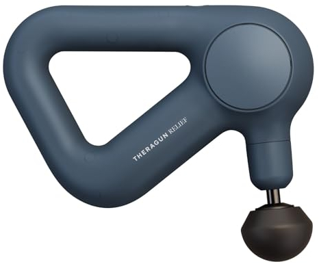 TheraGun Relief Handmassagegerät - Einfach, bequem, leicht, für tägliche Schmerzlinderung in Nacken, Rücken, Bein, Schulter und Körper (Marineblau)