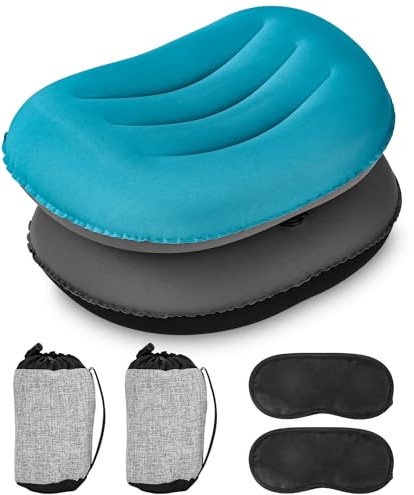 Cuscino Gonfiabile, Cuscino da Viaggio Ultraleggero, Cuscini Gonfiabili Spiaggia, Cuscini da Campeggio Gonfiabili da Viaggio Spiaggia Cuscino Viaggio Gonfiabile Compatto per Campeggio Escursioni