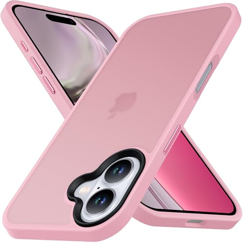 Anqrp Custodia serie Matt Zero per iPhone 16, sottile [Protezione militare e protezione della fotocamera] Custodia protettiva traslucida