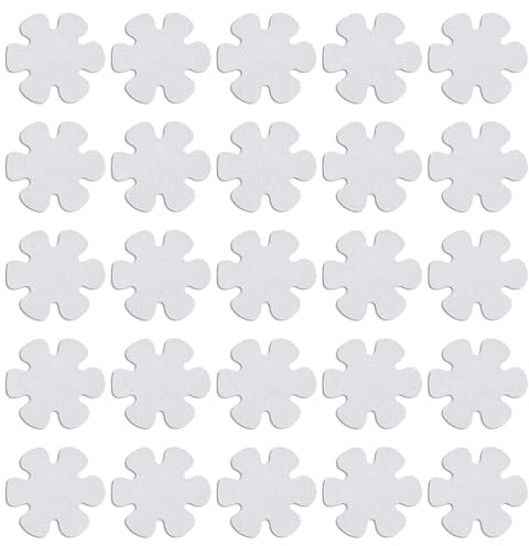 JingxuanCB 20Pcs Waterproof Bath Stickers Safety Treads Useful Adhesive Shower Sticker Flower Style Decals Anti Slip Grip Stickers for Bath Tub Shower Floor
