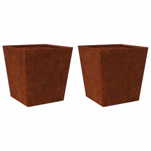 vidaXL Pflanzkübel 2 STK. 50x50x50 cm Wetterfester Stahl