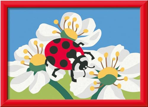 Ravensburger CreArt Marienkäfer - Malen nach Zahlen ab 7 Jahre | Malset mit Rahmen, Pinsel und Acrylfarben, Geschenk für Mädchen und Jungen