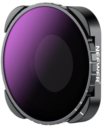 NEEWER Filtro Variabile ND64-ND512 Compatibile con GoPro 9 10 11 12, Filtro ND Variabile da 5-9 Stop con Vetro Ottico HD Multistrato e Telaio Sottile, Nessun Modello X