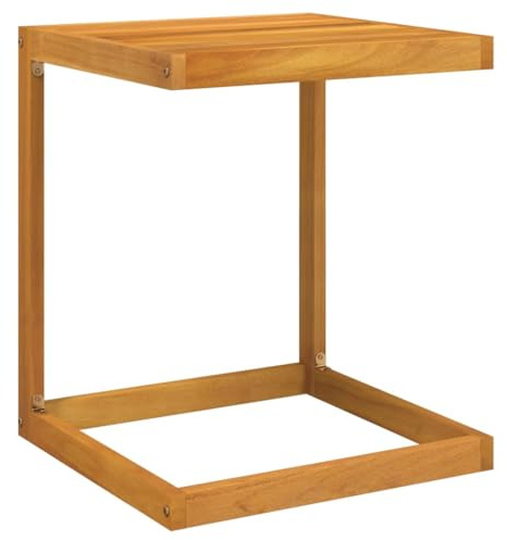 Makastle Gartentisch Wetterfest C Form Lounge Tisch Beistelltisch Kleine Balkon Garten Tisch Balkontisch Terrassentisch Kaffeetisch, 42x40x50 cm