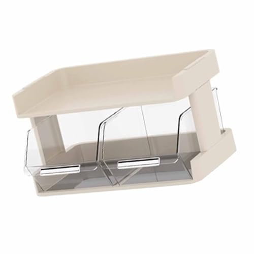 Tea Bag Organizer Storage Shelf for Countertop 3 Layer Caddy Box Containers Packet Rack Teabag Cabinet Office (2 Layer 30x17x16.5cm)