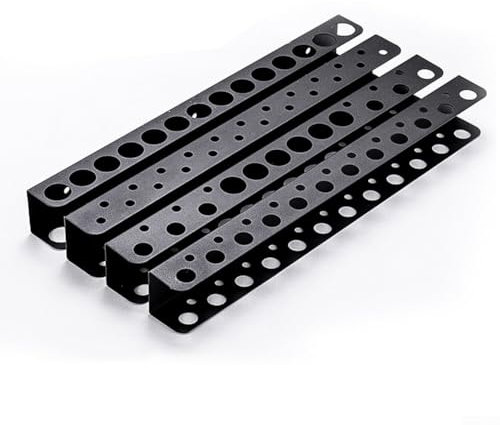 Besttoolifes Estante de almacenamiento de herramientas, organizador de alicates de destornillador, soporte de acero montado en la pared, 23 agujeros para garaje, taller, banco de trabajo, negro, 32 x