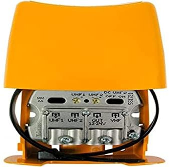 Amplificador Mastil 28dB 3e UHF-UHF-vhix LTE790 Nanokom 561721. Filtrado para LTE2 5G. Mezcla de Antena parabólica con Fuente 5796.