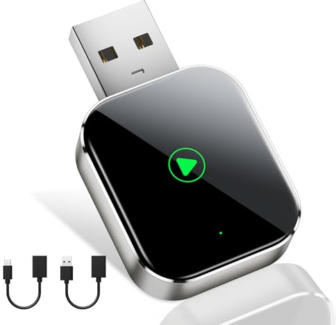 Mini CarPlay Wireless Adapter für iPhone - CarPlay Adapter für Apple Cars & iPhone iOS 10+, USB & Type-C, Plug & Play