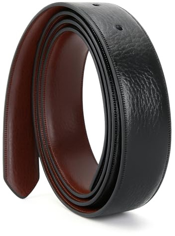 Nelbons 2,8cm/3,0cm/3,2cm/3,5cm Herren Gürtelriemen aus Echtleder ohne Schnalle, Wechselgürtel Ersatzriemen für Gürtelschnallen