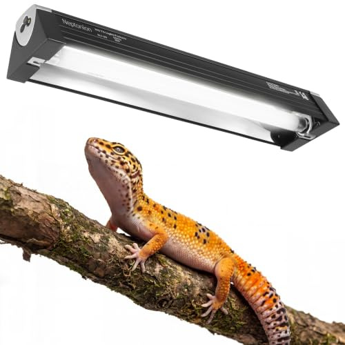 NEPTONION T5 Reptile UVB Light 12.5 Inches Fixture with UVB 5.0 Bulb High Output Hood for Terrariums, Basking Reptiles, Lizards, Chameleons, Iguanas, Bearded Dragons, 8W