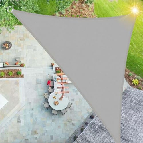 SRHIMEOS Tende a Vela da Sole per Esterno 2x2x2m, Vela Ombreggiante Impermeabile Resistente Protezione UV 95%, Antipioggia Triangolare Telo Parasole per Giardino