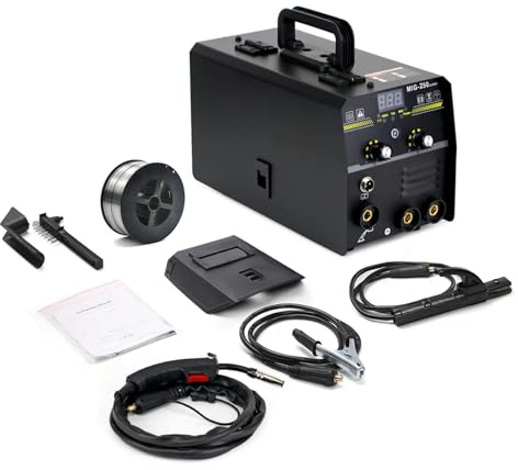 Soldadora sin gas MIG MMA TIG de 250 A, 3 en 1, 220 V, con ajuste inteligente, inversor IGBT