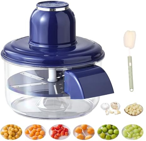 Electric Grape Peeling Machine, New Electric Automatic Tomato Peeling Machine with Cup Brush, Rechargeable Home Kitchen Aid Peeler for Cherry & Tomatoes