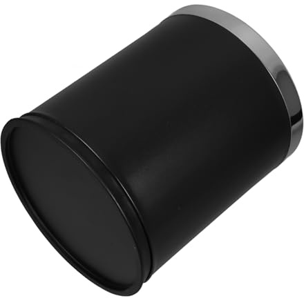 AKOOSY Papelera Inoxidable Doble Resistente al Cubo de Basura Redondo para Baño Oficina y Hogar con Diseño Simple y Elegante Contenedor Versátil para Residuos Interiores