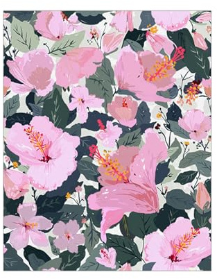 Bild auf Leinwand Rosa Blumen Blätter Gemälde Foto Auf Leinwand Bilder Wohnzimmer Küche Kunstdruck Badezimmer Bilder Flur Wandbilder Modern Wandbild Schlafzimmer Küchenbilder Kein Rahmen 50x70cm