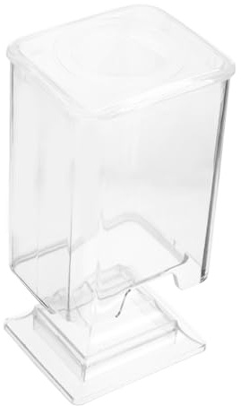 MOTHNUR Boîte de Rangement Transparente pour Coton et Lingettes Démaquillantes Support Compact sur Pied Haut Organiseur Cosmétique Gain de Place pour Salle de Bain et Coiffeuse