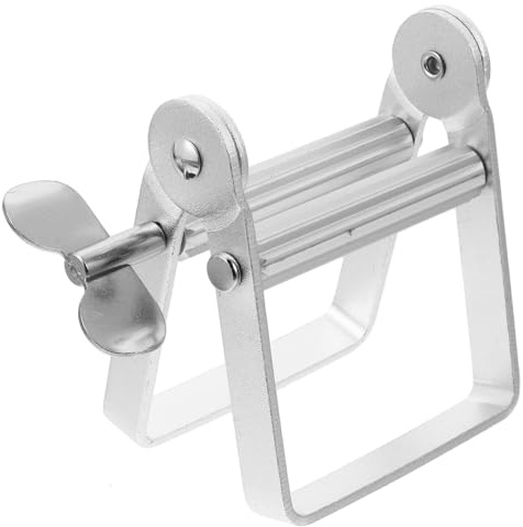Metallpresse aus Aluminiumlegierung für Zahnpastatuben, Silber | Zuhause, Kreative Ausführung, Gleichmäßige Dosierung, Präzises Auspressen, Hilfreiches Zubehör in Silber