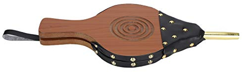 ChiweiJ Manual Fireplace Blower, Wooden Fireplace Bellows, Hand Bellow for Outdoor Camping BBQ Picnic, Fire Tools with Ergonomic Handle, Lightweight and Portable for Indoor Fireplaces