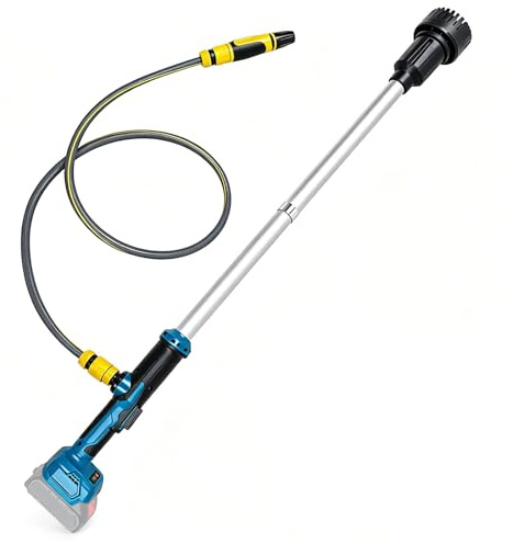 21V Akku Tauchpumpe mit 2x 2.0Ah Batterien & Ladegerät, Bietet 3000L/h Durchfluss & 6m Förderhöhe, Portable Wasserpumpe Ideal zur Wasserentnahme aus Regentonne & Pool (Ohne Akku)