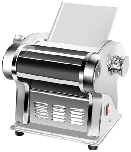 LKYLGYU Macchina per Pasta elettrica Professionale, in Acciaio Inox, con Motore da 135 W, Spessore Regolabile da 0,3 a 4 mm, Rullo Taglia-Impasto Automatico per Uso Domestico.