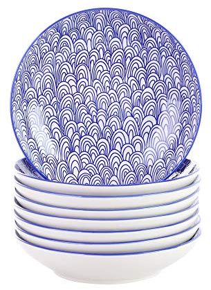Vancasso, série Takaki, assiette creuse, 8 pièces, en porcelaine, style japonais