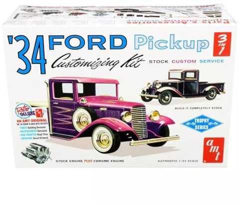 AMT 591120 1/25 1934 Ford pick-up modellbyggsats, olika