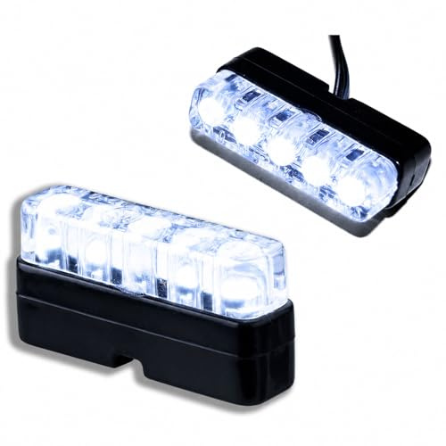 Germany Motorsports LED Mini Micro Kennzeichen Nummernschild Beleuchtung Leuchte Lampe e-geprüft für Motorrad, Roller, Quad (X2)