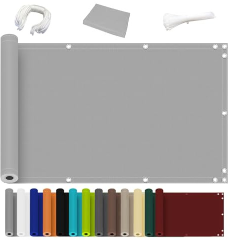 Ziligengsheng für Balkon Balkon Blickdicht Sichtschutz, Witterungsbeständig und Wasserabweisend,Terrasse & Garten 75x900cm