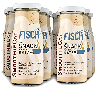 Katzen Smoothie SmoothieCat 12er Fisch - Flüssignahrung für Katzen - Katzensuppe - Katzenmilch - Zucker- & glutenfrei - je 150ml