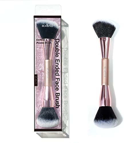 Contour Make Up Pinsel - Doppel-Bürste Bronzer, Foundation Zum Mischen Von Flüssigem Puder, Concealer, Creme, Kosmetik, Rouge Contouring