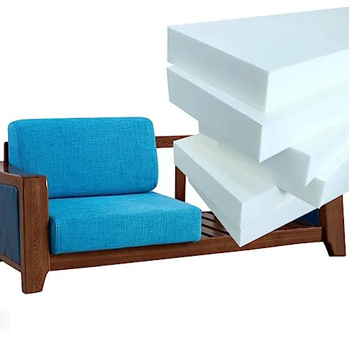 MOTTK Hochdichter Schaumstoffpolsterung,Rechteckig Quadratische Ersatz-Schaumstoff-Polstereinlage für Sitzkissen Esstisch Stuhl Hocker Matratze (5cm dick,150x40cm)
