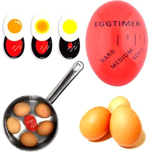 Egg Timers for Boiling Eggs, Color Changing Indicator Soft Medium and Hard Boiled Eggs, Perfect Kitchen Gadget Heat Sensitive, Boiling Tool Cooking Accessories, Eggs Safe Durable Kitchen Aid Tool.