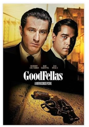 GoodFellas – Filmposter auf Leinwand, Schlafzimmer, Dekoration, Sport, Landschaft, Büro, Raumdekoration, Geschenk, ungerahmt, 60 x 90 cm