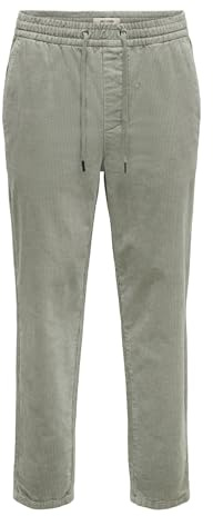 ONLY & SONS Pantaloni in Tessuto da Uomo, Castor Gray., L