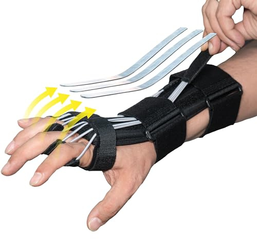 Pucka Radial Nerve Palsy Splint Justerbar Dynamic Drop handled och fingerskena för smärta Mcp Artroplasty Recovery Stroke Brace - Passar höger eller vänster handskena